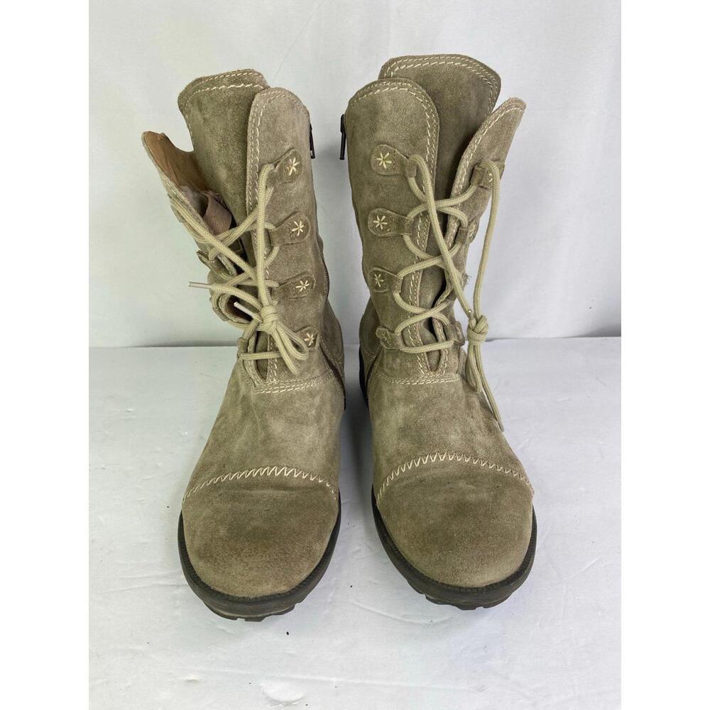 Josef Seibel Tan Suede Leather Boots Size 41 Sherpa Lined